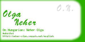 olga neher business card